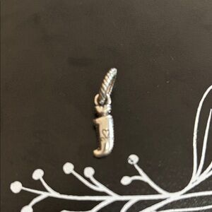 Silver Initial J Pendant Charm